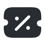 Ticket Discount SVG Icon